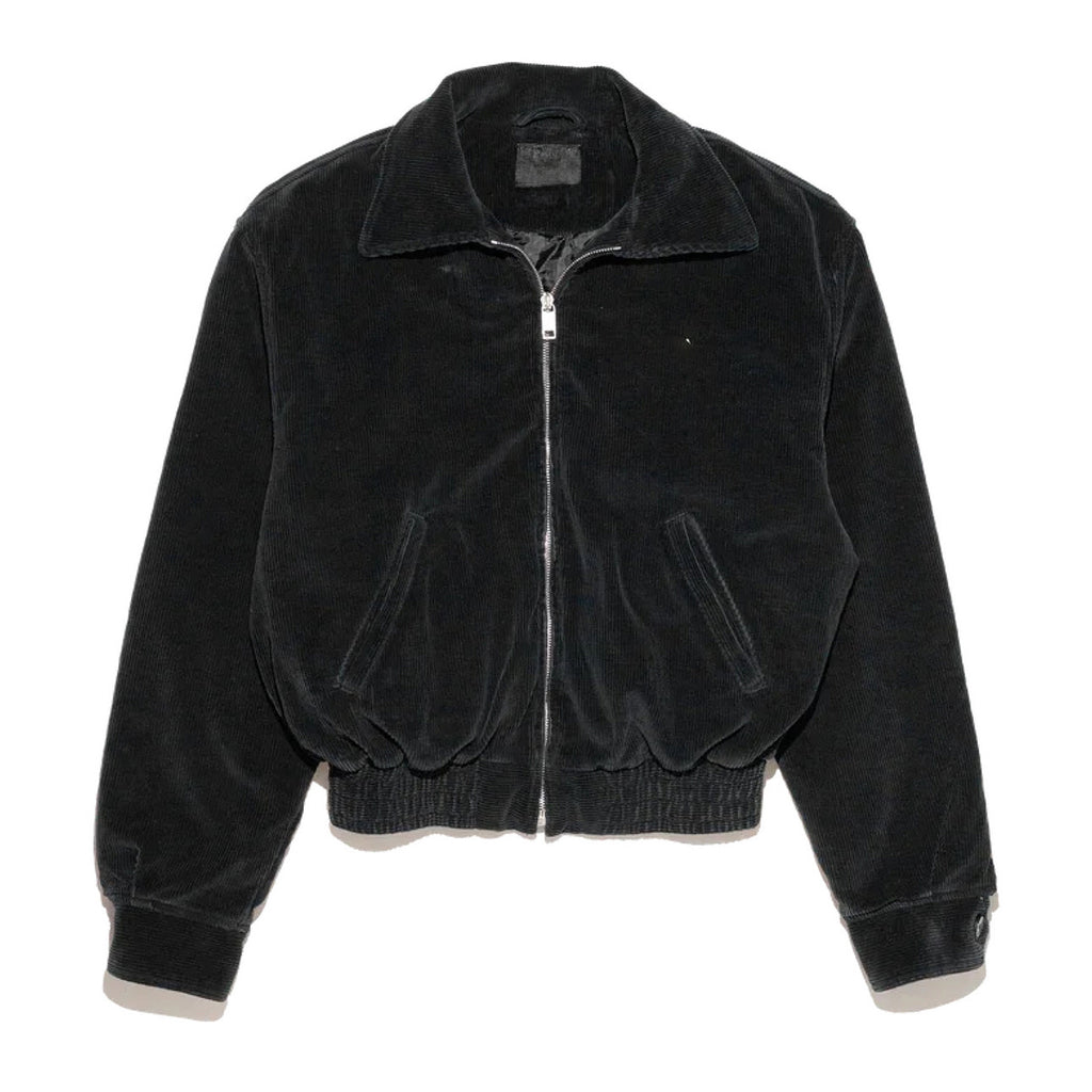 Retro Velvet Boxy Black Jacket