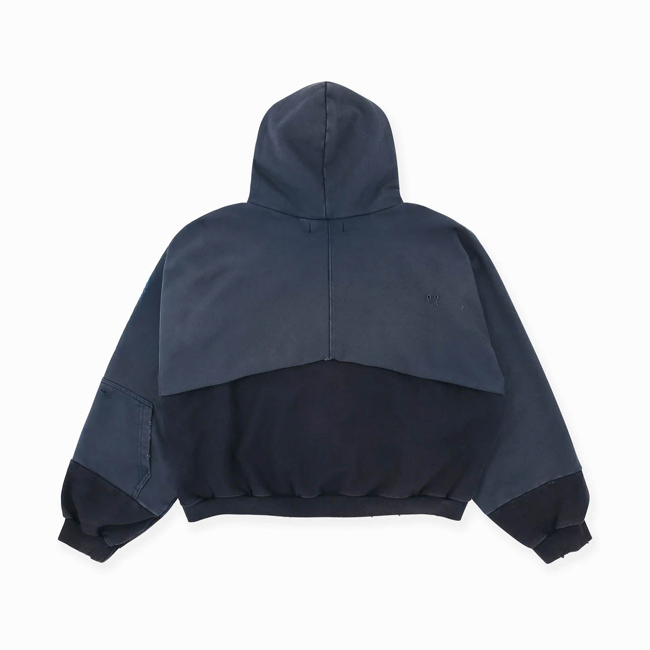 450g ARMY Distressed Zipper Hoodie